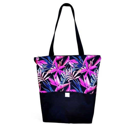 torby na ramię Torba shopper na zakupy wodoodporna shopperka torba na ramię kwiaty strelicja