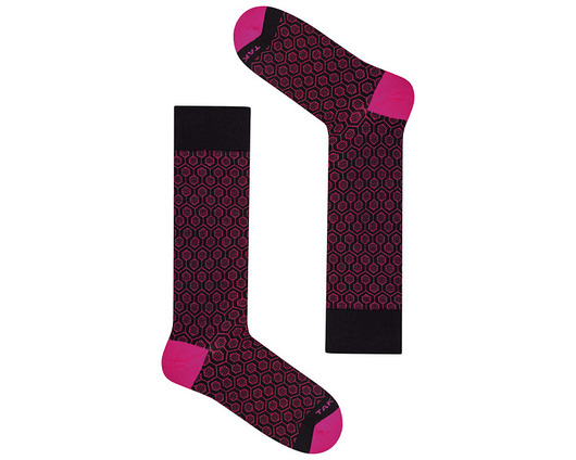 skarpetki męskie Wełniane skarpetki merino - Wełniana 60m3 (pink)