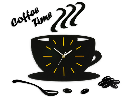 Zegar kuchenny Filiżanka Satin Cup Żółta ModernClock