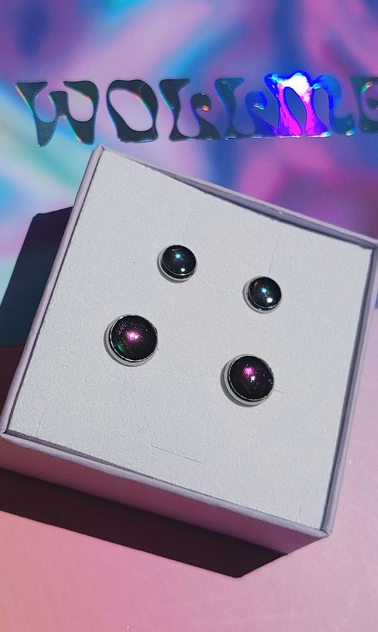 kolczyki z żywicy Kolczyki kolor kameleon