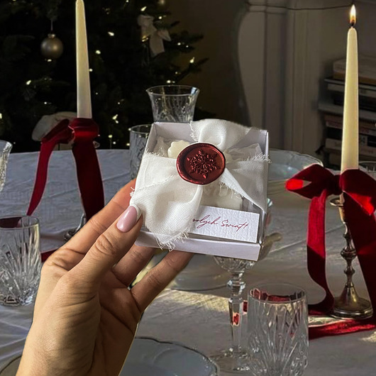 dekoracje świąteczne Świeca śnieżynka upominek