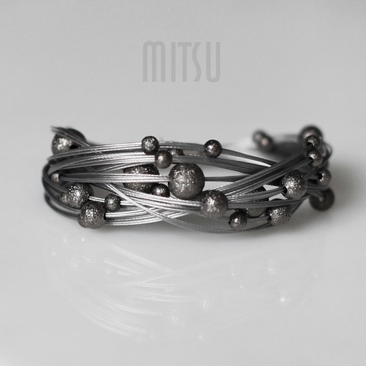 bransoletki srebrne Bransoleta Wire Branch