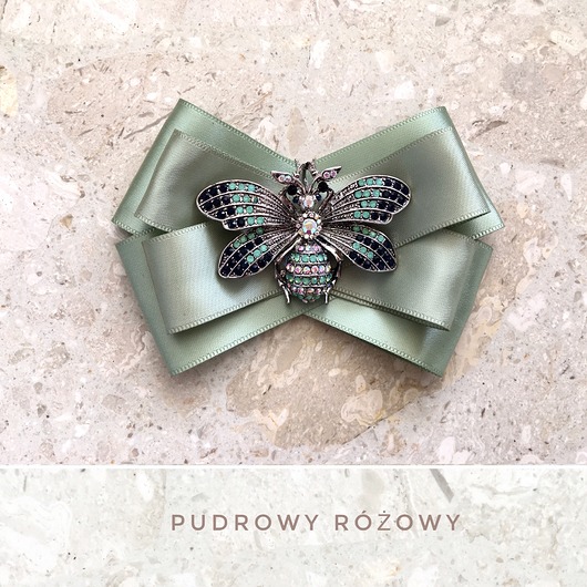 Brosza  z Owadem  SPRING New Pudrowy Różowy