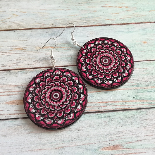 Kolczyki Mandala Kreatywności Iris Szarooka