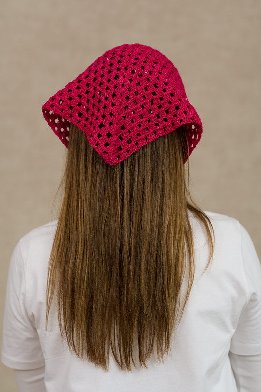 do włosów różne Chustka na głowę fuksja + cekiny