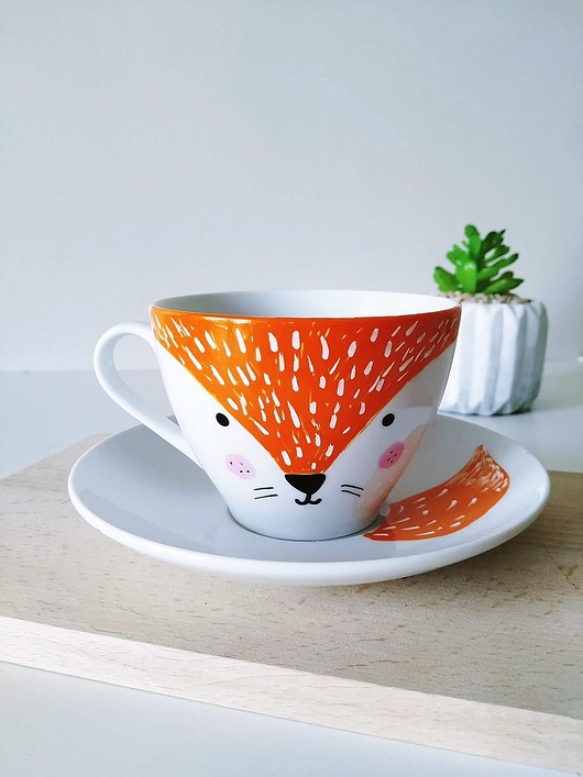 Filiżanka rudy lis / z lisem MUKI design