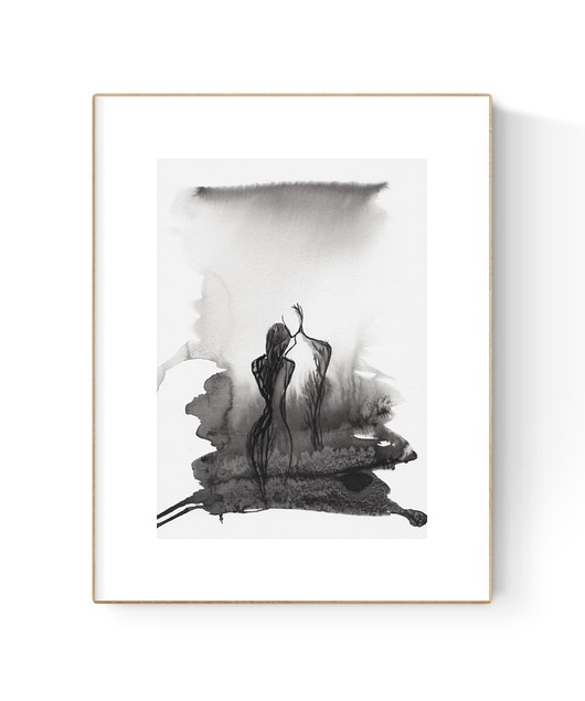 grafiki i ilustracje Grafika 21X30 malowana ręcznie na papierze