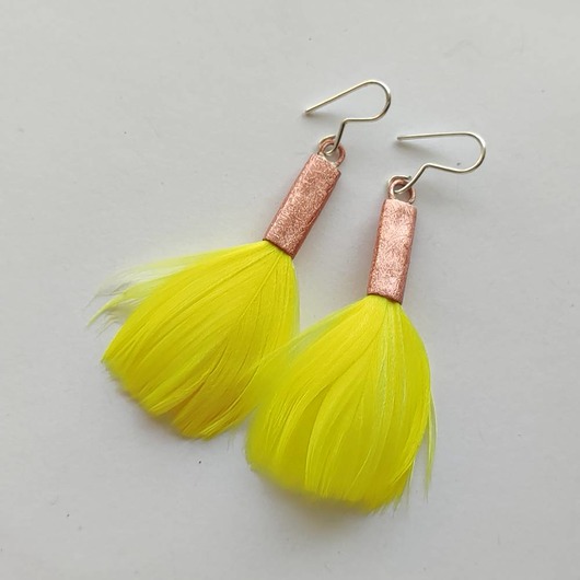 kolczyki z piórami PIÓRKO kolczyki