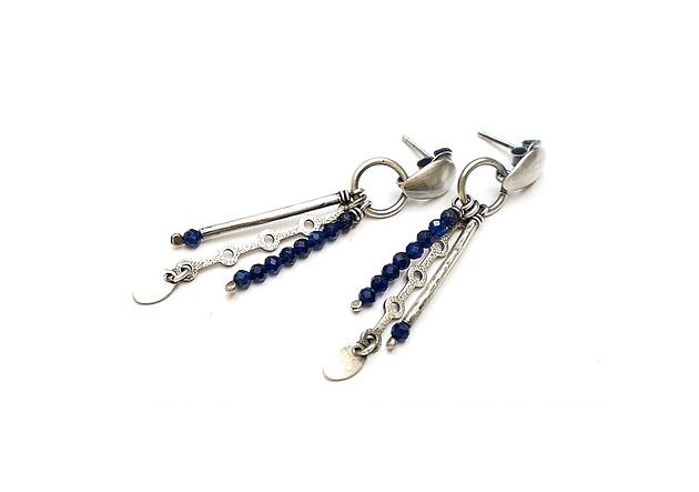 kolczyki srebrne Kolczyki srebrne Patyczki vol.10 /sapphire/ 