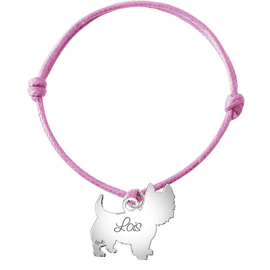 bransoletki na sznurku WEST HIGHLAND WHITE TERRIER  z grawerem