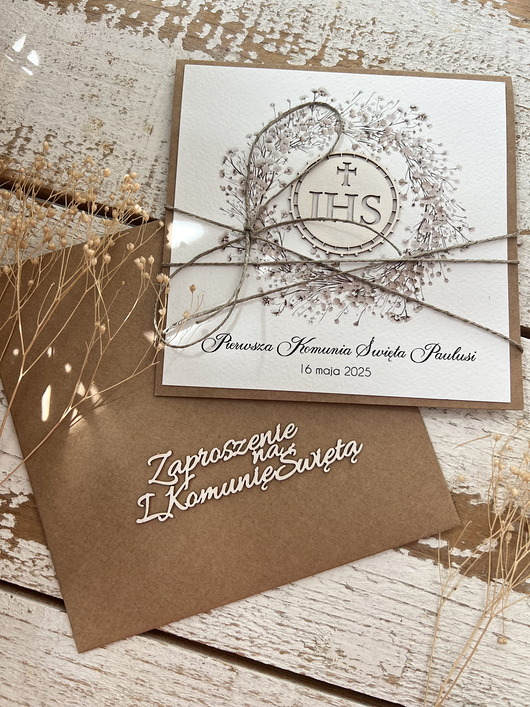 zaproszenia na komunię Najpiękniejsze zaproszenia handmade komunijne, na komunię