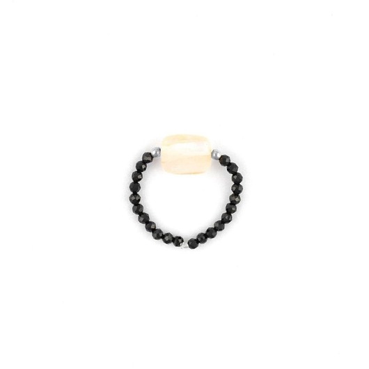 pierścionki - różne Pierścionek ze Spineli z pastylką bogactwa - Cytryn srebrne hematyty