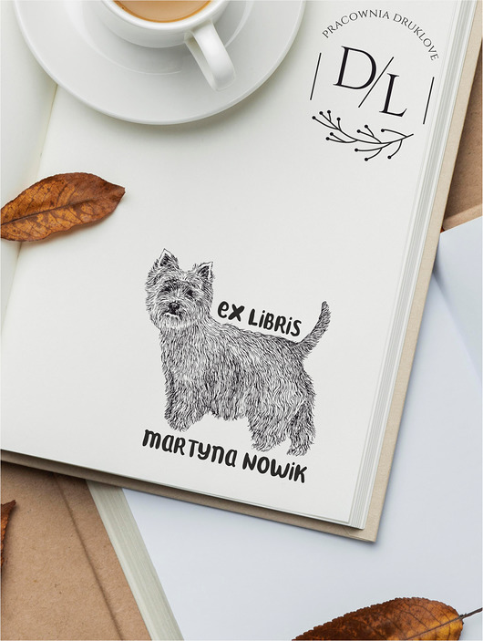 stemple Stempel Ex Libris Exlibris personalizowany Pies
