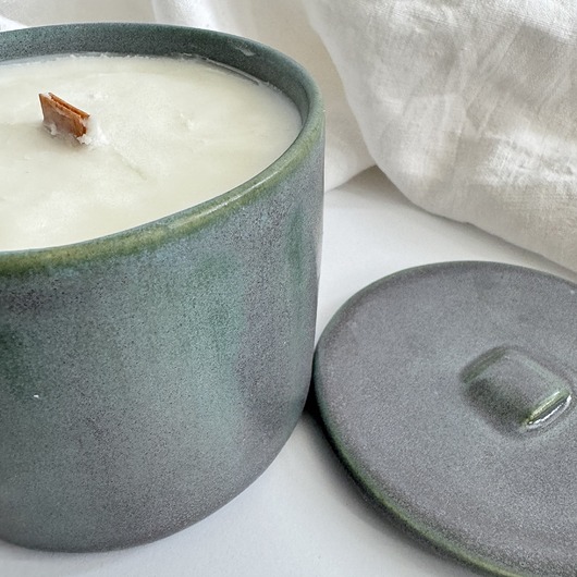 świeczniki i świece Ceramiczna świeca zapachowa - Green Apple