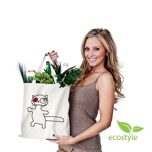 Torba bawełniana Cat ecostyle Duet design