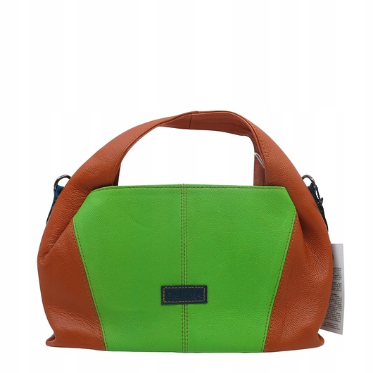 torby na ramię Torebka damska skórzana do ręki ze skrawków skór elegancka kolorowa OLIVKA