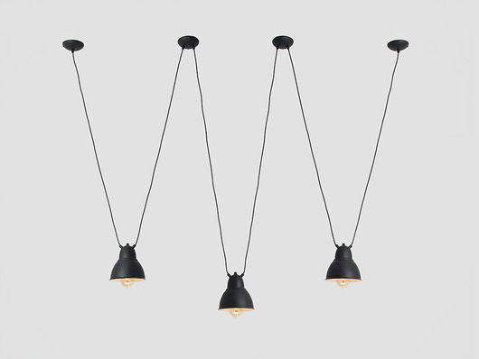 lampy wiszące Lampa wisząca COBEN HANGMAN 3 klosze długi kabel - czarna