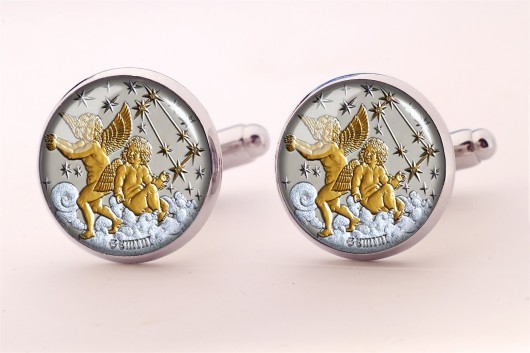 Spinki do mankietów Bliźnięta znak zodiaku EGGinEGG