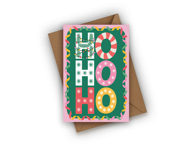 kartki świąteczne Kartka świąteczna- HO HO HO