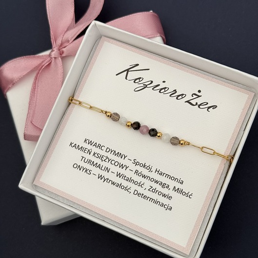 bransoletki z kamieni naturalnych Bransoletka Zodiak - Koziorożec