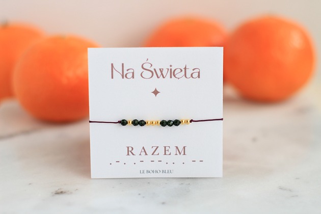 bransoletki na sznurku Na Święta RAZEM w alfabecie Morse'a