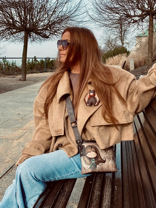 broszki Artystyczna Brosza z niesamowitym Misiem! Pop Art MIŚ