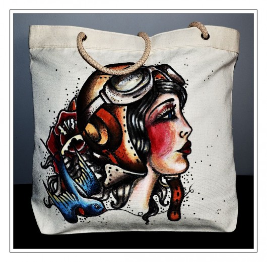 Traditional tattoo bag,eco,zakupy xxl MadMoiselle Hooch