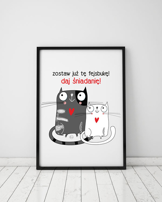 plakat. zostaw już tę fejsbukę... (format A3) Love Life and Forest