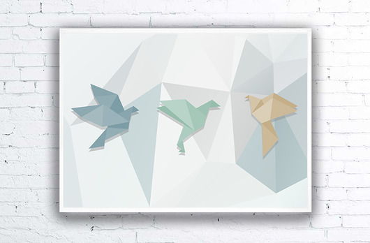plakat 100x70 ORIGAMI 1 ED design for fun