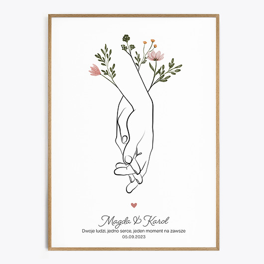 grafiki i ilustracje Ręce zakochanych - Kwiaty