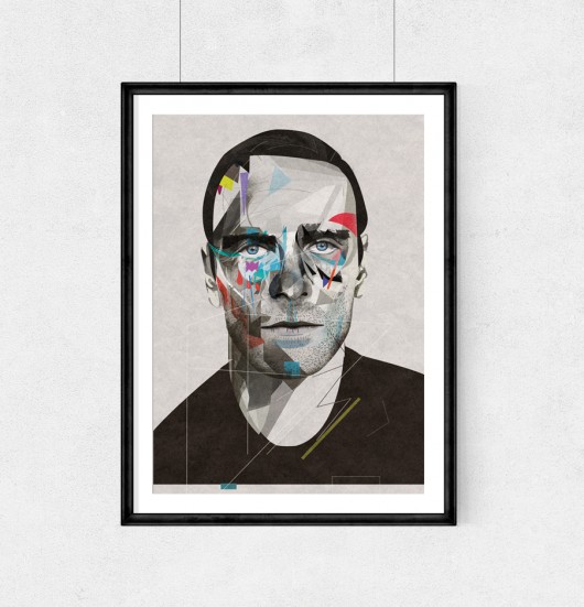 Fassbender A3 illustrations art Giclée print Żaneta Antosik PRINTS