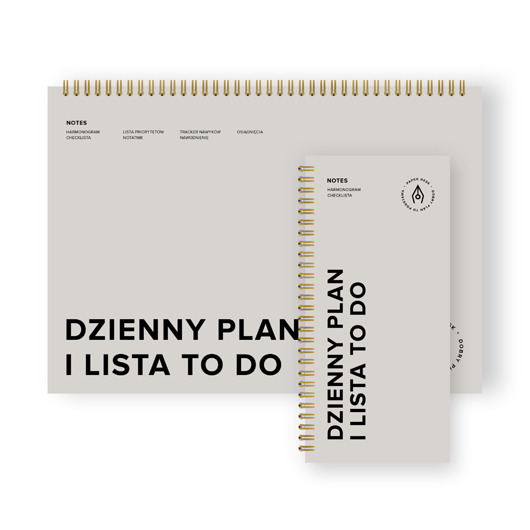 kalendarze i plannery Zestaw planerów dziennych, niedatowanych, ADHD-friendly