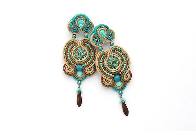 kolczyki soutache Lato w stylu boho