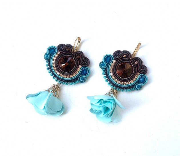 kolczyki soutache Sutaszowe kolczyki MOA