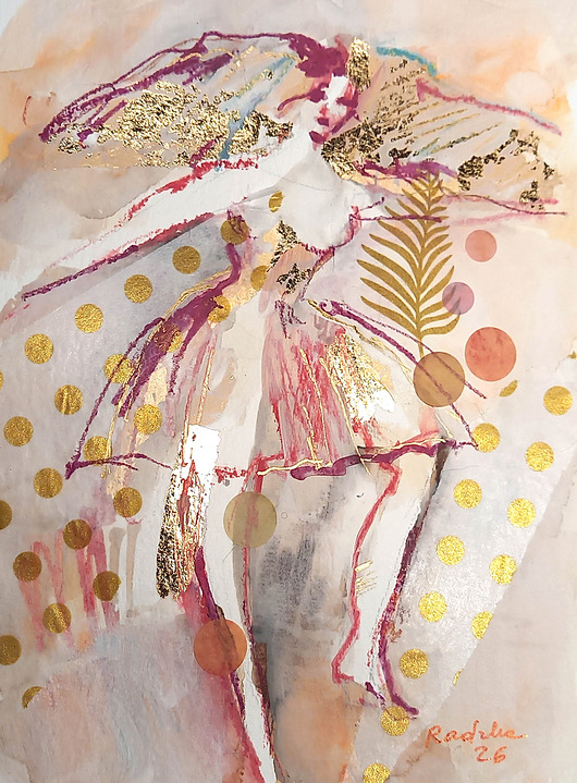 obrazy Kumoszka 31 - akwarela 14,8 x 19,4 cm unikat