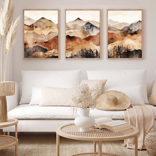 plakaty Plakat Tryptyk Jesienna magia górskich pejzaży