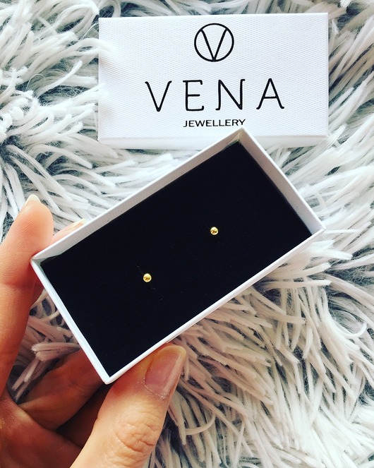 Pozłacane kolczyki kuleczki VENA Jewellery
