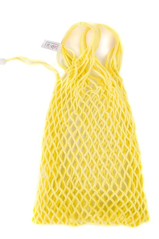 torby na zakupy Siatka na zakupy PRL żółta ze ściągaczem
