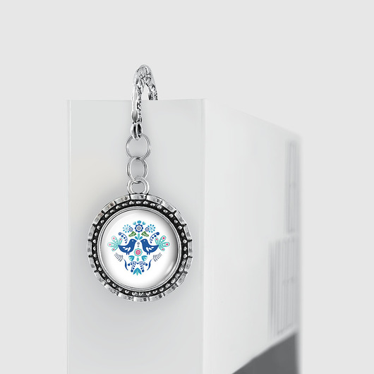 Zakładka do książki - Ptaszki folk blue - metal yenoo