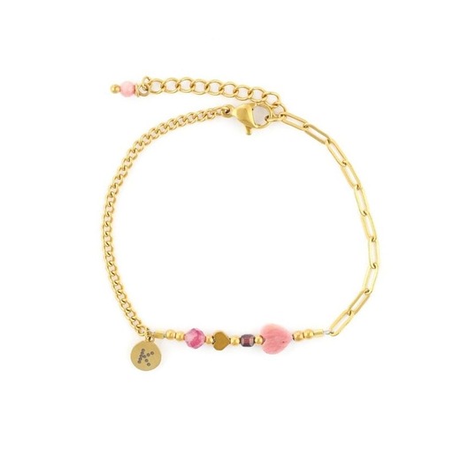 bransoletki z kamieni naturalnych Baby Bestseller! Bransoletka z różowym sercem