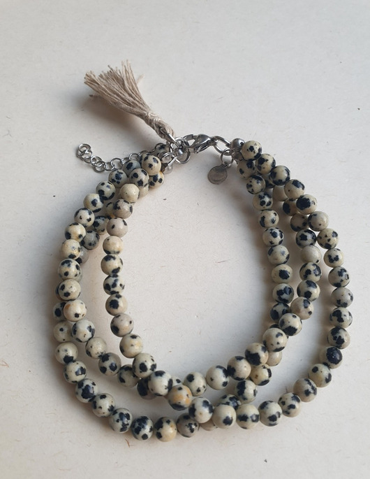 bransoletki z kamieni naturalnych Bransoletka TRIO jaspis dalmatyński