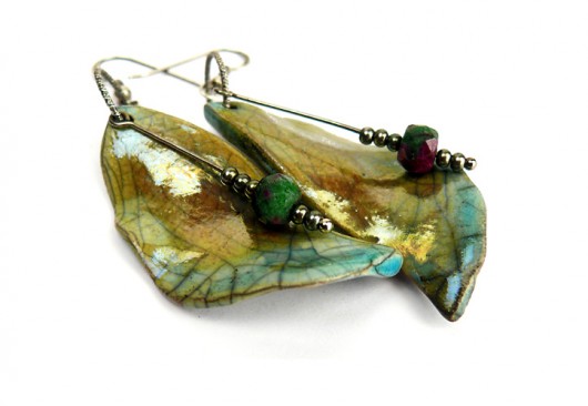  kolczyki &quot;raku&quot; bluefrog