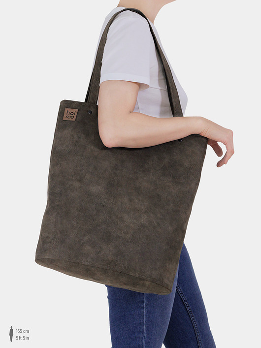 torby na ramię Shopper XL torba brązowa na zamek