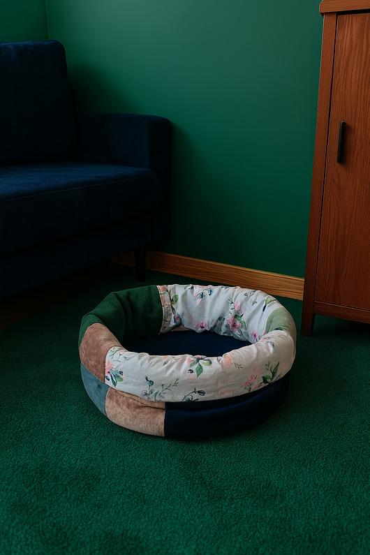 legowiska dla psów i kotów Legowisko patchwork dla kota lub małego psa