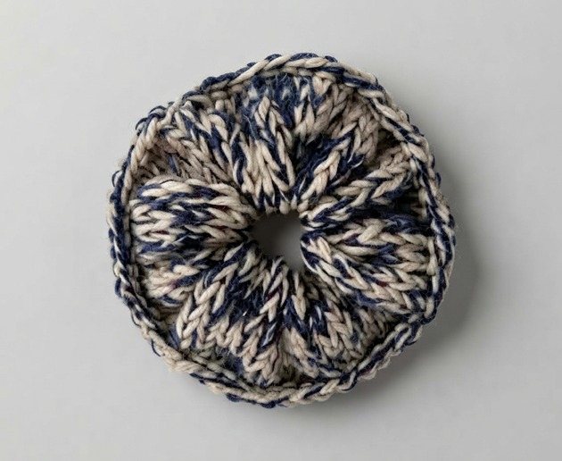 gumki do włosów Wełniana melanżowa scrunchie