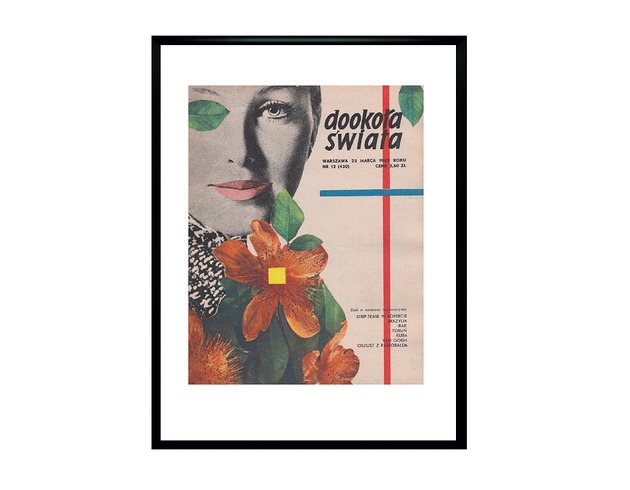 grafiki i ilustracje Oprawiona okładka DOOKOŁA ŚWIATA, 1962 r, proj.Monika Morysińska