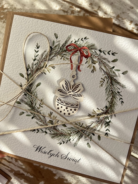 kartki świąteczne Kartka świąteczna ręcznie robiona na Boże Narodzenie