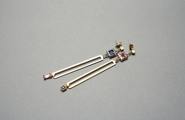 kolczyki pozłacane Kolczyki pozłacane Alloys Collection /Odd/ - Geometric vol. 8