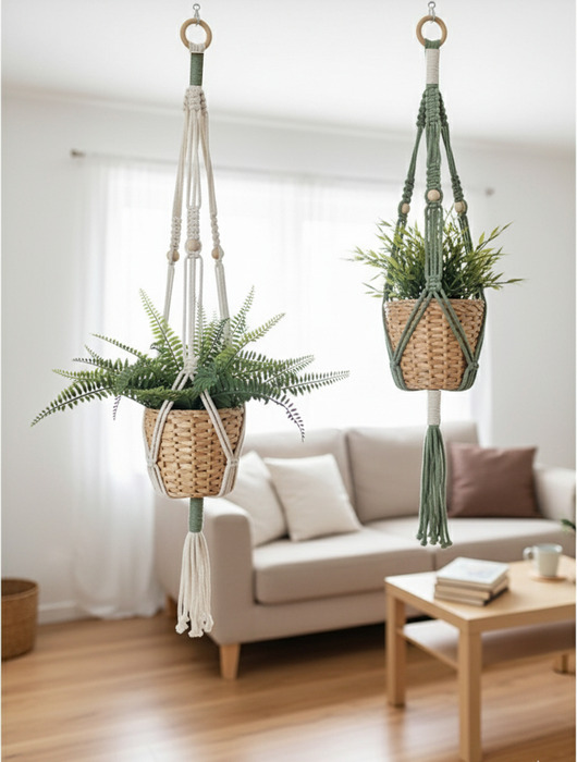 kwietniki Kwietniki makrama zestaw 2 sztuki