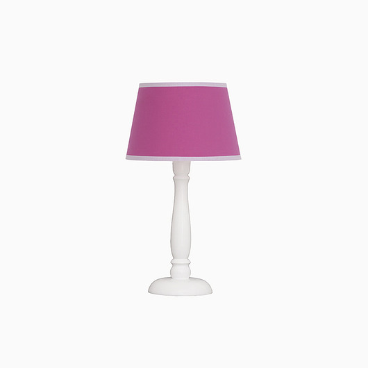 Lampka nocna amarantowa z białą lamówką  Roomee Decor